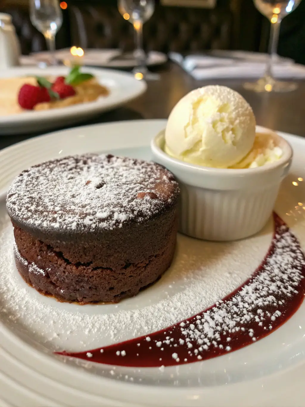 A slice of rich Choco Flan with a caramel topping, showcasing the decadent dessert option at Con Chile y Limon.